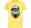Детская футболка Bear in fullcap Лимонный фото