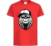 Детская футболка Bear in fullcap Красный фото