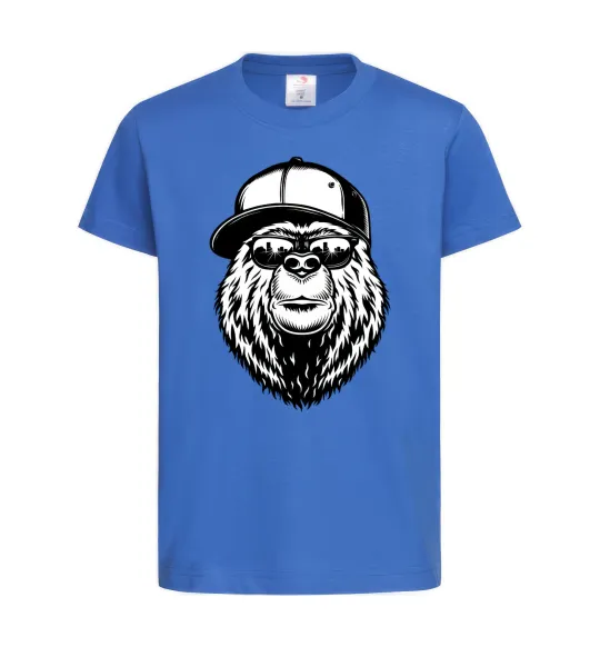 Дитяча футболка Bear in fullcap Яскраво-синій фото
