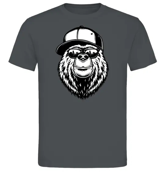 Мужская футболка Bear in fullcap Графит фото