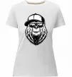 Женская премиум футболка Bear in fullcap Белый фото