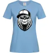 Жіноча футболка Bear in fullcap Блакитний фото