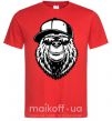 Мужская футболка Bear in fullcap Красный фото