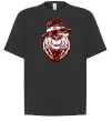 Футболка Оверсайз Bear with a cigar Черный фото