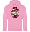 Жіноча толстовка (худі) Bear with a cigar Рожевий фото