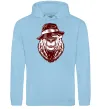 Жіноча толстовка (худі) Bear with a cigar Блакитний фото