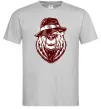 Чоловіча футболка Bear with a cigar Сірий Чоловіча футболка Bear with a cigar Сірий фото