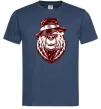 Чоловіча футболка Bear with a cigar Темно-синій Чоловіча футболка Bear with a cigar Темно-синій фото