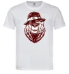 Чоловіча футболка Bear with a cigar Білий Чоловіча футболка Bear with a cigar Білий фото
