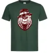 Чоловіча футболка Bear with a cigar Темно-зелений Чоловіча футболка Bear with a cigar Темно-зелений фото