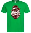 Чоловіча футболка Bear with a cigar Зелений Чоловіча футболка Bear with a cigar Зелений фото