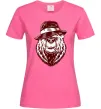 Женская футболка Bear with a cigar Ярко-розовый Женская футболка Bear with a cigar Ярко-розовый фото