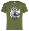 Чоловіча футболка Bear in crown Оливковий Чоловіча футболка Bear in crown Оливковий фото