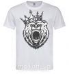 Мужская футболка Bear in crown Белый фото