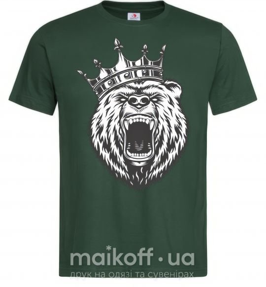 Чоловіча футболка Bear in crown Темно-зелений фото