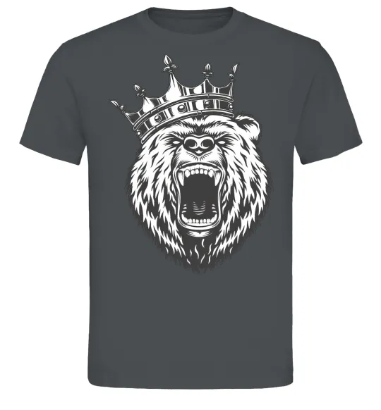 Чоловіча футболка Bear in crown Графіт фото