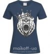 Женская футболка Bear in crown Темно-синий фото