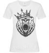 Жіноча футболка Bear in crown Білий фото