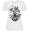 Женская футболка Bear in crown Белый фото