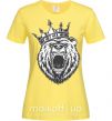 Женская футболка Bear in crown Лимонный фото