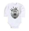 Дитячий бодік Bear in crown Білий фото