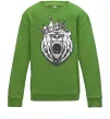 Детский Свитшот Bear in crown Лаймовый фото