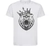 Дитяча футболка Bear in crown Білий фото