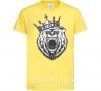 Дитяча футболка Bear in crown Лимонний фото