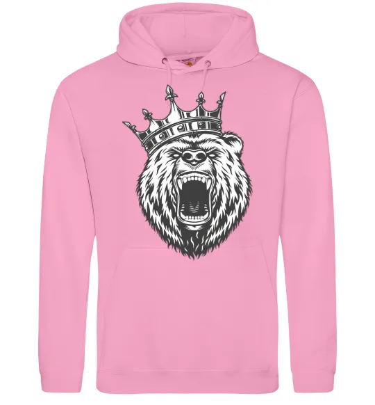 Чоловіча толстовка (худі) Bear in crown Рожевий фото