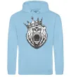 Чоловіча толстовка (худі) Bear in crown Блакитний фото