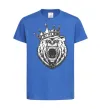 Дитяча футболка Bear in crown Яскраво-синій фото