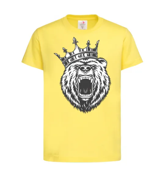 Дитяча футболка Bear in crown Лимонний фото