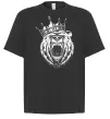 Футболка Оверсайз Bear in crown Черный фото