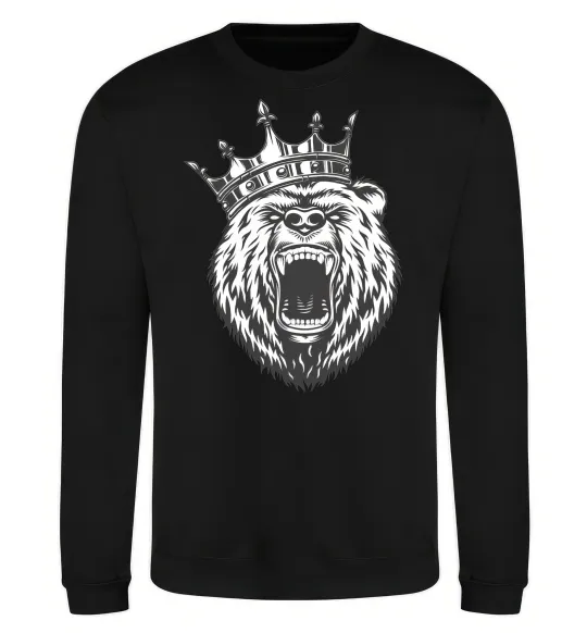 Світшот Bear in crown Чорний фото