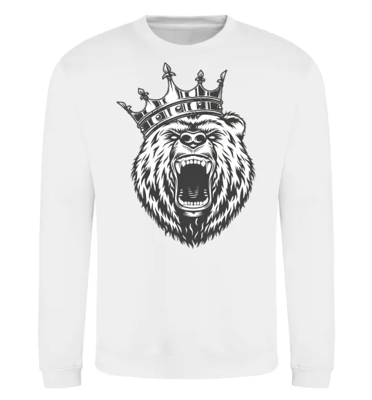 Світшот Bear in crown Білий фото