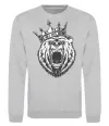 Свитшот Bear in crown Серый меланж фото