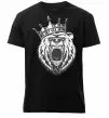 Мужская премиум футболка Bear in crown Черный фото