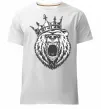 Мужская премиум футболка Bear in crown Белый фото
