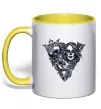 Чашка с цветной ручкой Santa Muerte V Солнечно желтый Чашка с цветной ручкой Santa Muerte V Солнечно желтый фото