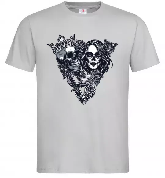 Чоловіча футболка Santa Muerte V Сірий фото