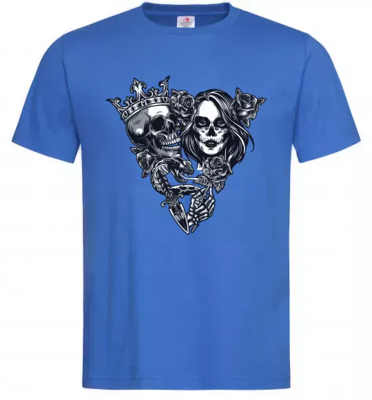 Чоловіча футболка Santa Muerte V Яскраво-синій фото