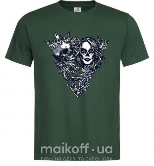 Мужская футболка Santa Muerte V Темно-зеленый фото