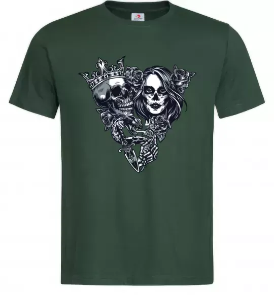 Чоловіча футболка Santa Muerte V Темно-зелений фото