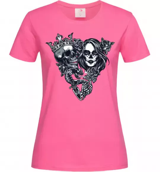 Женская футболка Santa Muerte V Ярко-розовый фото