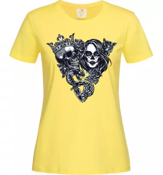 Женская футболка Santa Muerte V Лимонный фото