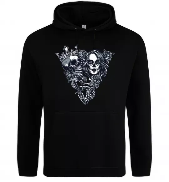 Мужская толстовка (худи) Santa Muerte V Черный фото