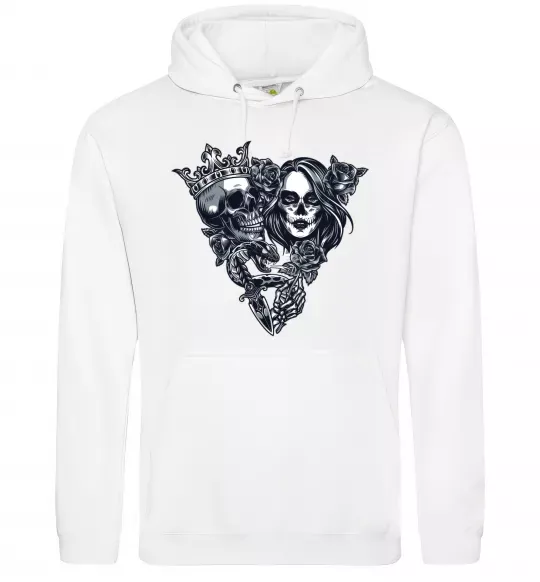 Мужская толстовка (худи) Santa Muerte V Белый фото