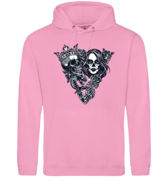 Женская толстовка (худи) Santa Muerte V Розовый фото