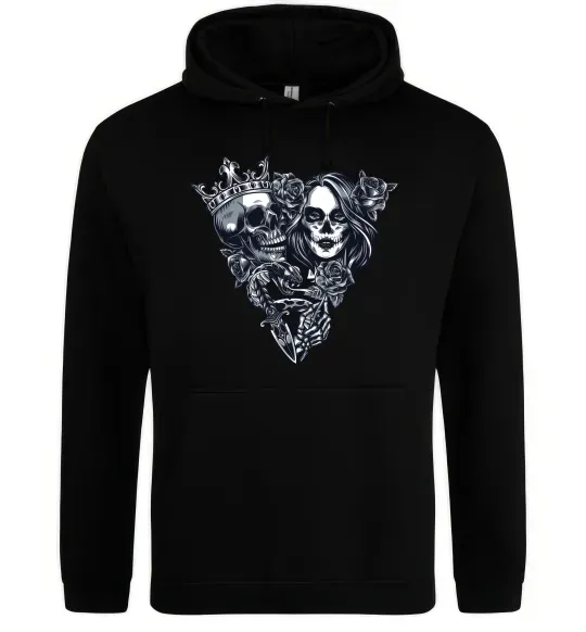 Женская толстовка (худи) Santa Muerte V Черный фото