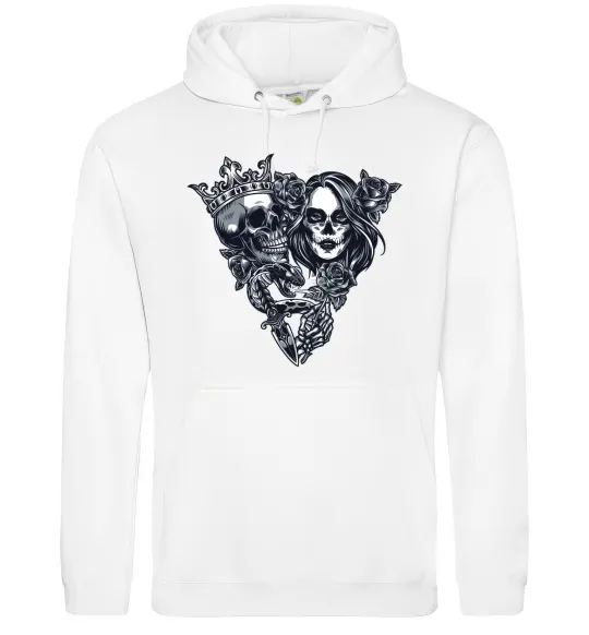 Женская толстовка (худи) Santa Muerte V Белый фото